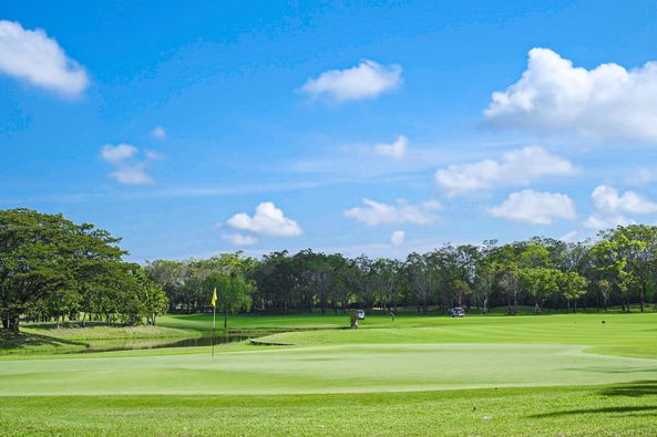 1 person golf course grass and nature