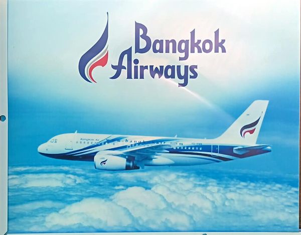 Bangpakong Riverside Country Club airplane and text