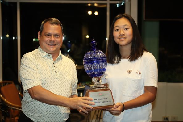 Thai Country Club 2 people people standing and THAI HAIRMAN S LADIES TROPHY Thai Country Club 2 people people standing and THAI HAIRMAN S LADIES TROPHY