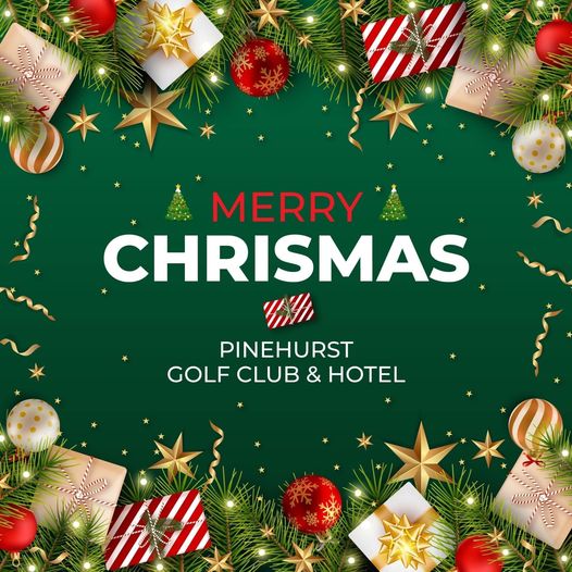 Pinehurst Golf Club amp Hotel tree and MERRY CHRISMAS PINEHURST GOLF CLUB HOTEL