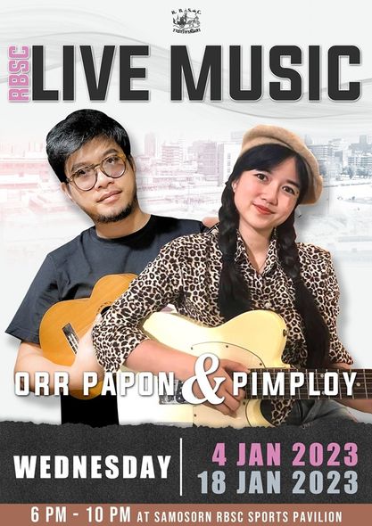 The Royal Bangkok Sports Club 1 person guitar and text