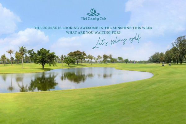 Thai Country Club 1 person golf course grass and Thai Country Club THE COURSE IS LOOKING AWESOME IN THE SUNSHINE THIS WEEK WHAT ARE YOU WAITING FOR Lets play golf