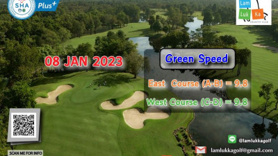 Lam Luk Ka Country Club  Green Speed on 08JAN2023.