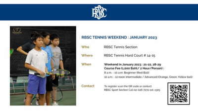 :: SPORTS NEWS :: RBSC TENNIS WEEKDAY AND WEEKEND IN JANUARY 2023
