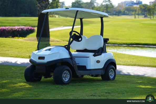 Panya Indra Golf Club golf cart and grass-5