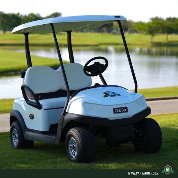 Panya Indra Golf Club golf cart and grass