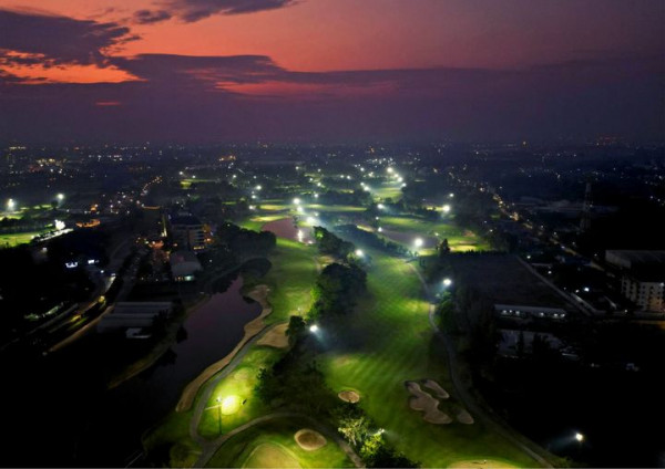 Bangkok Golf Club twilight and golf course