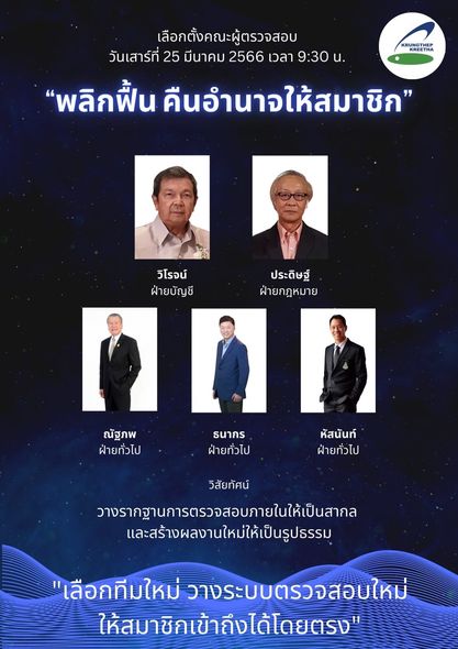 Krungthep Kreetha 5 people and text