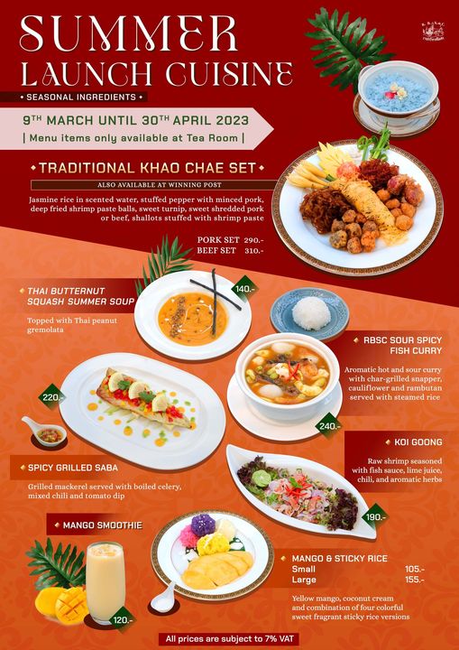 The Royal Bangkok Sports Club food and text