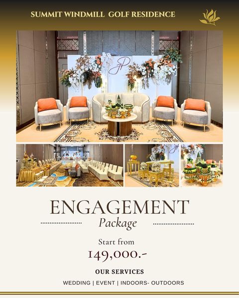 Summit Windmill Golf Club amp Residence flower dais and SUMMIT WINDMILL GOLF RESIDENCE ENGAGEMENT Package Start from 149 000 OUR SERVICES WEDDING EVENT INDOORS OUTDOORS