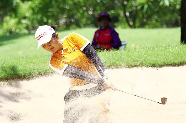 Lotus Valley Golf Resort 2 people people golfing golf course and text