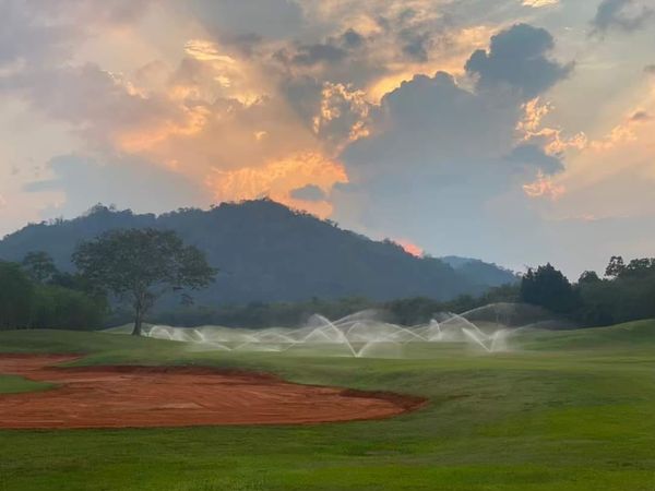Bangpakong Riverside Country Club golf golf course twilight and grass