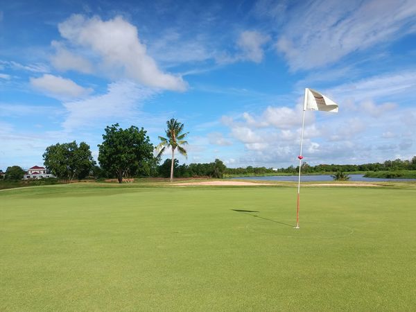 Bangpakong Riverside Country Club golf golf course and text