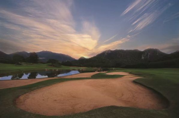 Bangpakong Riverside Country Club golf golf course and twilight-5