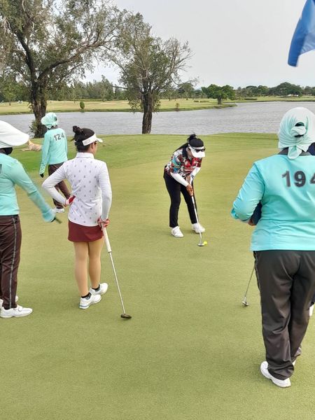 Bangpakong Riverside Country Club 5 people people golfing and golf course-4