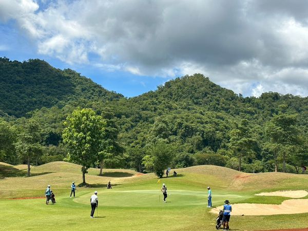 Bangpakong Riverside Country Club 8 people people golfing and golf course