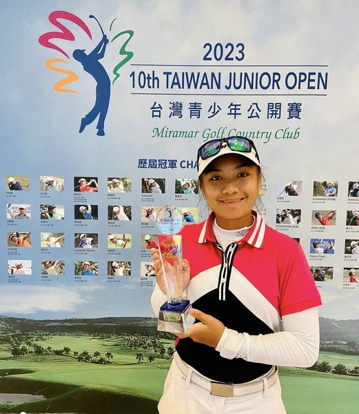 Krungthep Kreetha 2 people people golfing and 10th TAIWAN JUNIOR OPEN 2023 Miramat Golf Country Club CHA Wwta