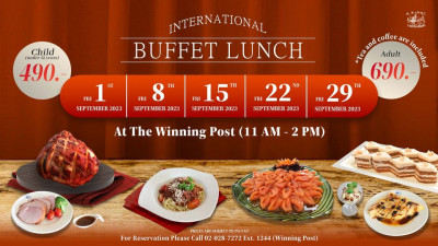 F&amp;B NEWS:: Buffet Lunch at the RBSC Winning Post in SEPTEMBER