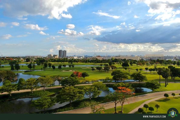 Panya Indra Golf Club grass twilight cloud lake and golf course