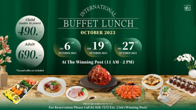 F&amp;B NEWS:: Buffet Lunch at the RBSC Winning Post in OCTOBER