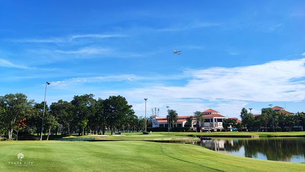 Thana City Country Club golf helicopter blimp golf course and grass