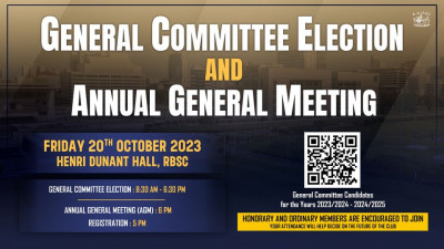 IMPORTANT :: GENERAL COMMITTEE ELECTION AND CLUB'S ANNUAL GENERAL MEETING (AGM)