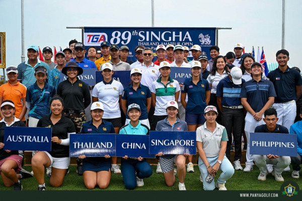 Panya Indra Golf Club 8 people people playing tennis people golfing golf course and TGA 89 SINGHA PING THAIL AND AMATEU OPEN SIdXON TYSIA JAPAN AUSTRALIA THAILAND P CHINA SINGAPORE a PHILIPPINES WWW PANYAGOLF COM