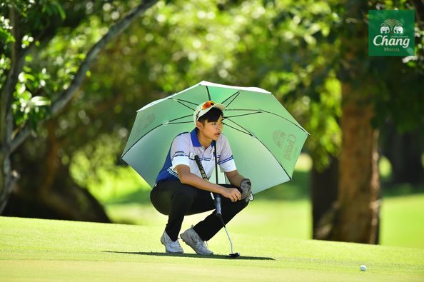 Alpinegolfresort Chiangmai 1 person golfing golf course and text-5