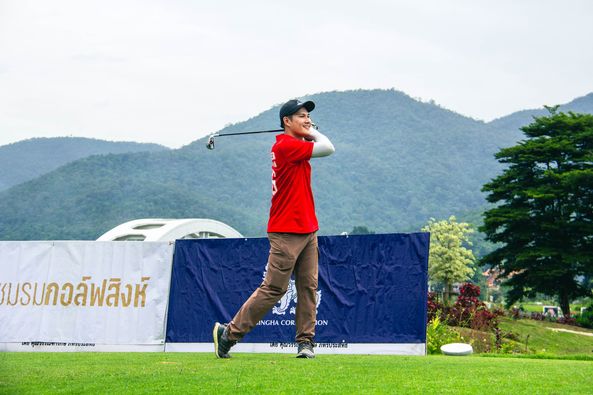 Gassan Khuntan Golf amp Resort Thailand 1 person golfing golf course and text