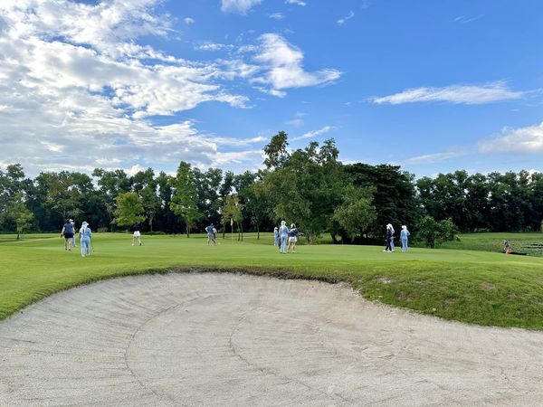 สนามกอล์ฟหริภุญชัย กอล์ฟคลับ nbsp 10 people people golfing golf cart and golf course
