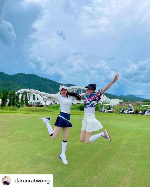 Gassan Khuntan Golf amp Resort Thailand nbsp 2 people people golfing cloud golf course and darunratwong