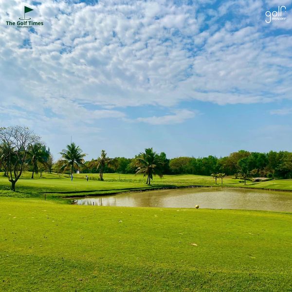 1 person nature sky golf course grass tree and text