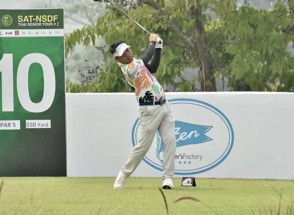 Alpinegolfresort Chiangmai 1 person golfing outdoors and SAT NSDF THAI SENIOR TOUR 2 10 AR 5 550 Yard ten zen er sFactory