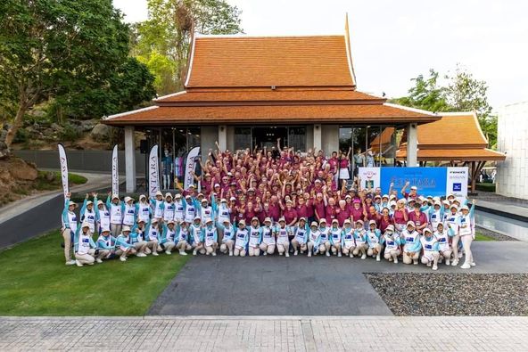 Banyan Golf Club Hua Hin 2 people and text