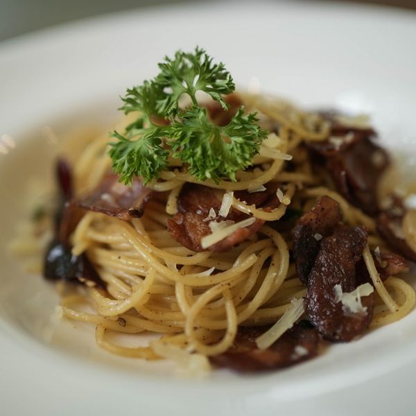 Khao Yai Country Club pasta and shiitake mushrooms