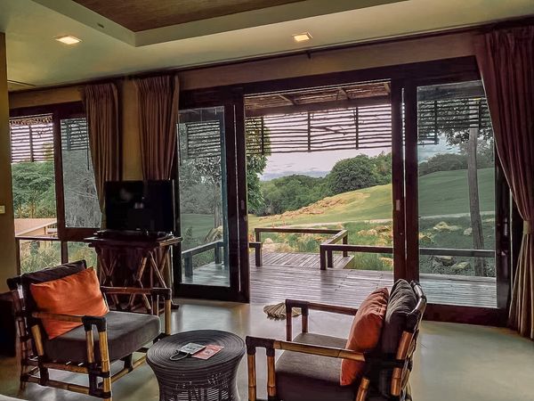 Mountain Creek Golf Resort And Residences living room and sliding door