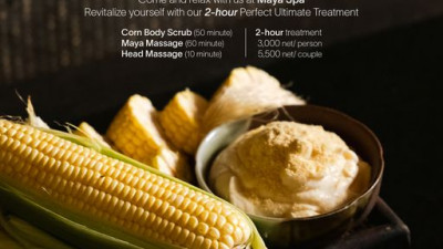 Unwind yourself with ‘Corn  Extract’ at Maya Spa that will get you a bright  and gorgeous skin.