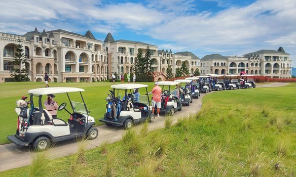 My Ozone Golf Club Khaoyai 5 people people golfing golf cart and golf course