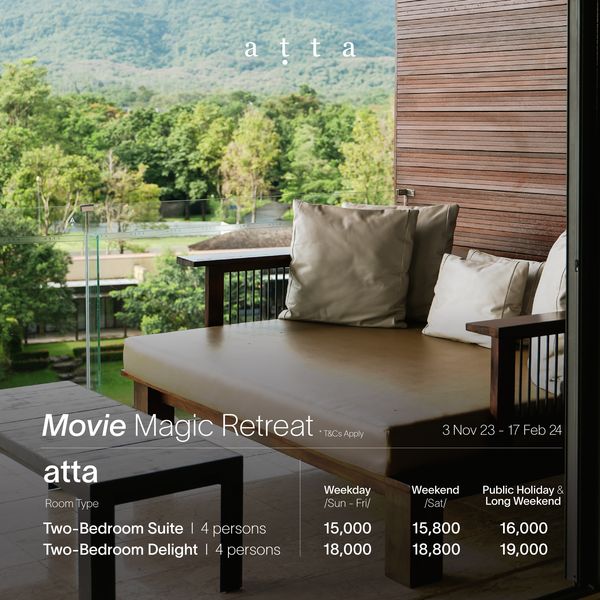 Kirimaya Khao Yai nbsp sliding door and Patta F Movie Magic Retreat T CsApply 3 ov23 17Feb24 atta Room Type Two Bedroom Suite persons Two Bedroom Delight persons Weekday Weekend Sat Public Holiday Long Weekend 15 000 18 000 15 800 18 800 16 000 19 000