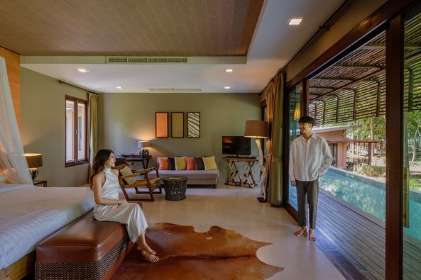 Mountain Creek Golf Resort And Residences nbsp 2 people bed bedroom and sliding door