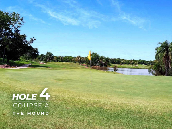 Lake View Resort amp Golf Club nbsp กอล์ฟ รถกอล์ฟ สนามกอล์ฟ และ ข้อความพูดว่า HOLE HOLE4 4 COURSE A THE MOUND