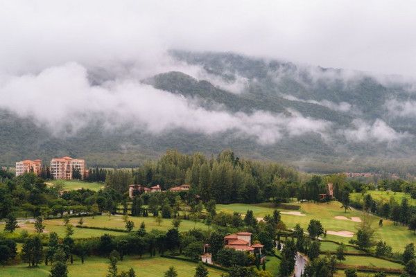 Toscana Valley cloud tree mountain grass and nature