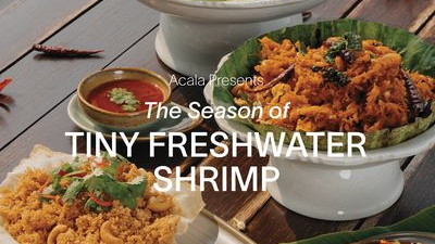 Enjoy a special menu from Tiny Freshwater Shrimp served with  spicy aromatic Thai herbs and fresh vegetables. We create menus with good ingredients to serve deliciousness  in the original Thai taste.