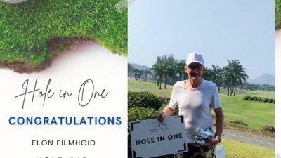 The best moment end of May that congratulations to 𝗠𝗿.𝗘𝗹𝗼𝗻 𝗙𝗶𝗹𝗺𝗵𝗼𝗶𝗱 our hole in one winner at hole 15 Par 3 , 151 yard at 𝗣𝗮𝗹𝗺 𝗛𝗶𝗹𝗹𝘀 𝗚𝗼𝗹𝗳 𝗖𝗹𝘂𝗯 &amp; 𝗥𝗲𝘀𝗶𝗱𝗲𝗻𝗰𝗲.