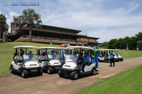 Mountain Creek Golf Resort And Residences 5 people people golfing golf cart golf course and text