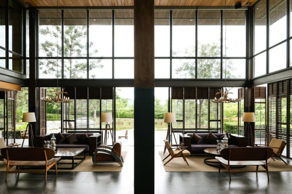 Kirimaya Khao Yai sliding door and indoors