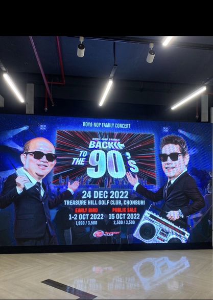 Treasure Hill Golf Club 2 people and BOYd NOP FAMILY CONCERT BOYa NOP FANHLY BACKK THE TO 90 s 24 DEC 2022 TREASURE HILL GOLF CLUB CHONBURI EARLY BIRO PUBLIC SALE 1 2 OCT 2022 15 OCT 2022 1 990 3 500 2 500 3 500