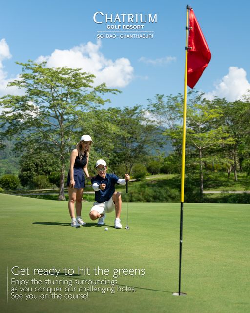 Chatrium Golf Resort Soi Dao Chanthaburi 2 people people playing sports grass and CHATRIUM GOLF RESORT SOI DAO CHANTHABURI Get ready to hit the greens Enjoy the stunning surroundings as you conquer our challenging holes See you on the course