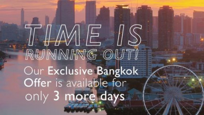 Don't miss out on our exclusive Bangkok offer. Book now and get 30% off your stay at Chatrium Grand Bangkok, Chatrium Hotel Riverside Bangkok, Chatrium Residence Sathon Bangkok, Emporium Suites by Chatrium, Maitria Hotel Sukhumvit 18 Bangkok, Maitria Hote