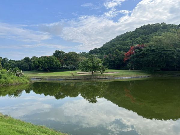 Bangpra Golf Club and Resort golf course lake and grass